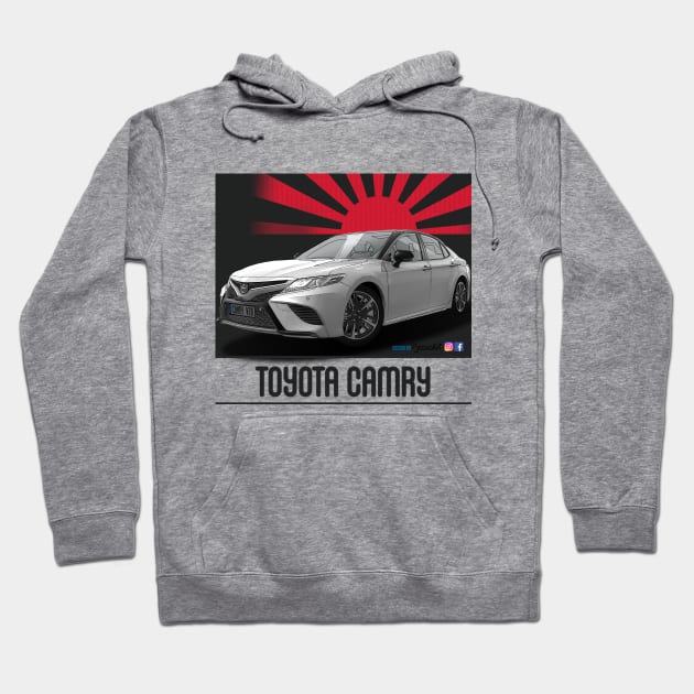 Toyota Camry White Hoodie by PjesusArt